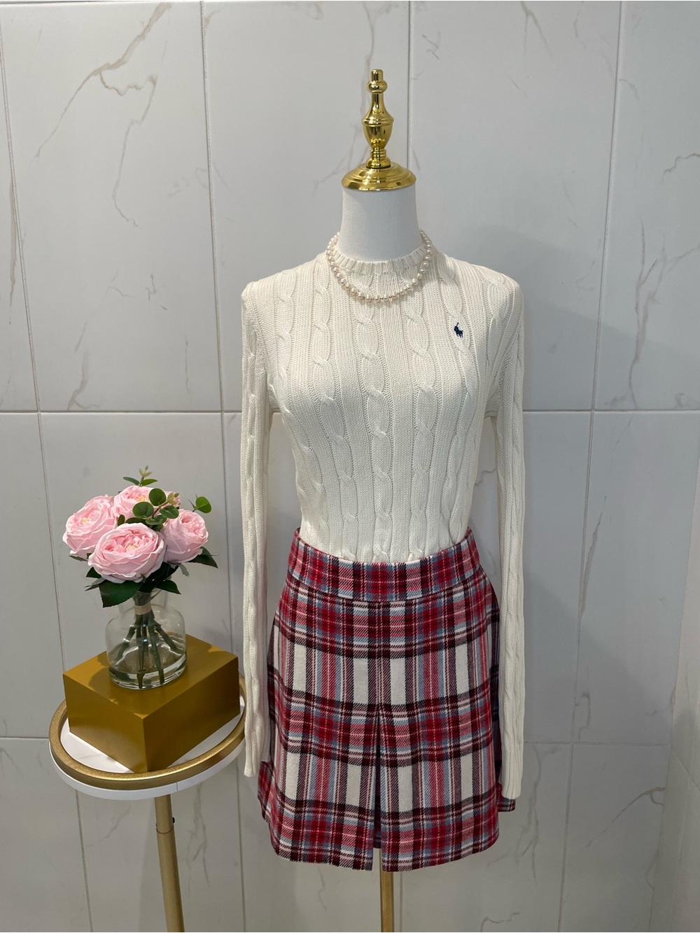 J.Crew Pleated Mini Skirt • Vintage Plaid Nello Gori Wool Blend • Size 6
